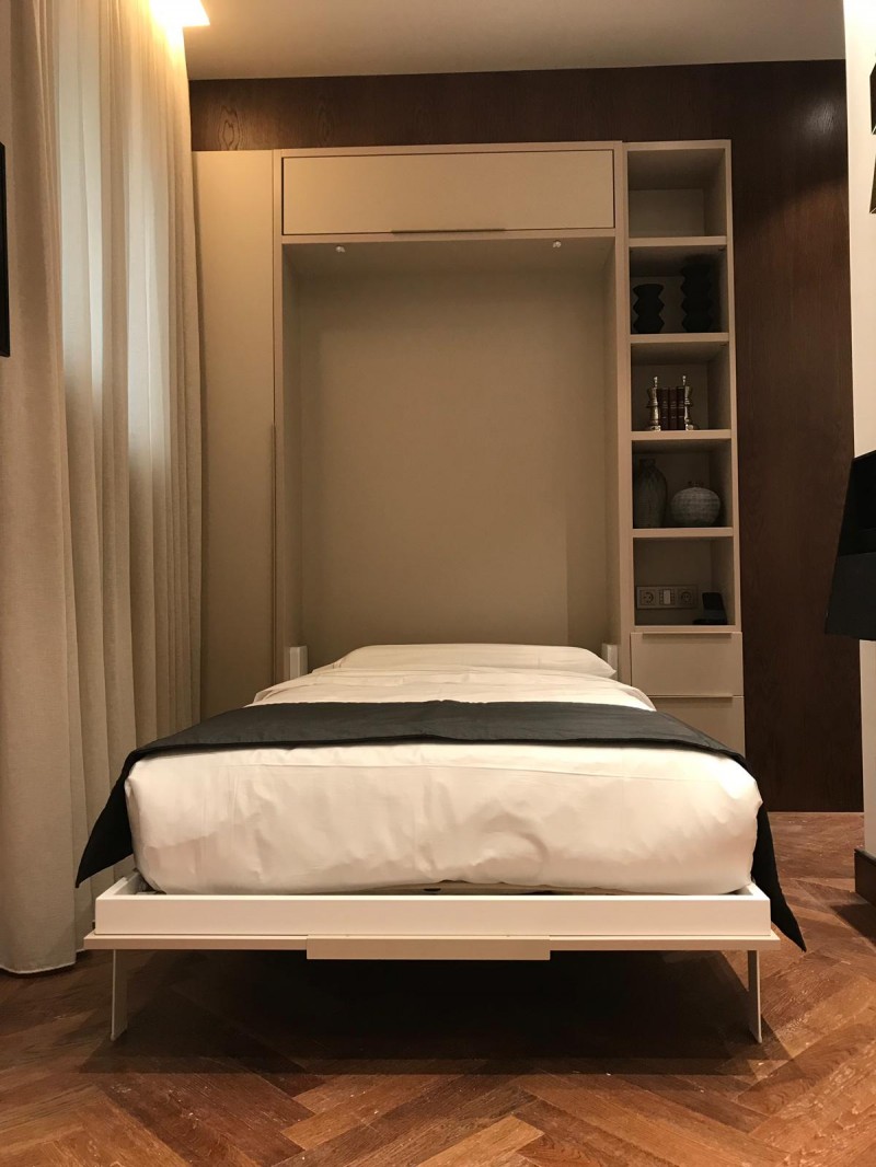 Camas abatibles marca Cruces en proyectos de Homuhomes. Sofas Camas